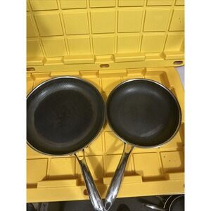 HEXCLAD 2 Piece Nonstick Stainless Steel Frying‎ Pan Set 10 and 12" No Lid